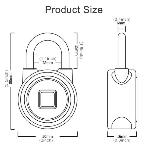 Waterproof Intelligent Bluetooth Fingerprint Padlock Remote Unlocking for iOS / Android (Silver) - Image 3