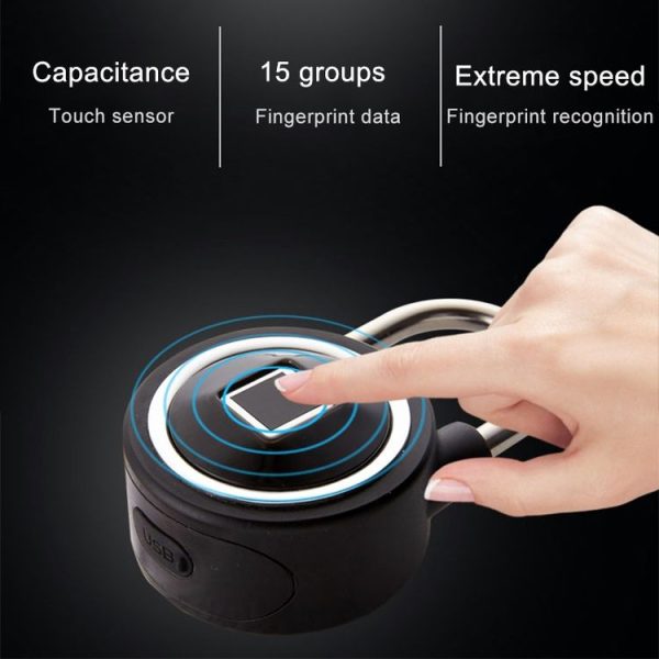 Waterproof Intelligent Bluetooth Fingerprint Padlock Remote Unlocking for iOS / Android (Silver) - Image 9