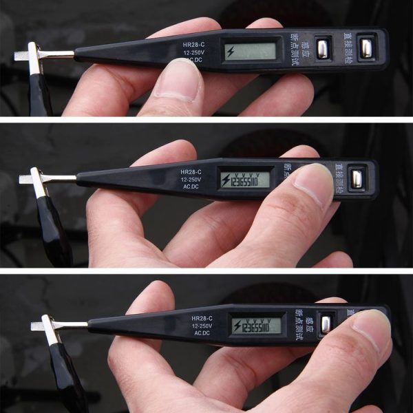 Portable AC DC Voltage Test Pencil Circuit Detector Volt Tester 12-250V Detection (Black) - Image 6
