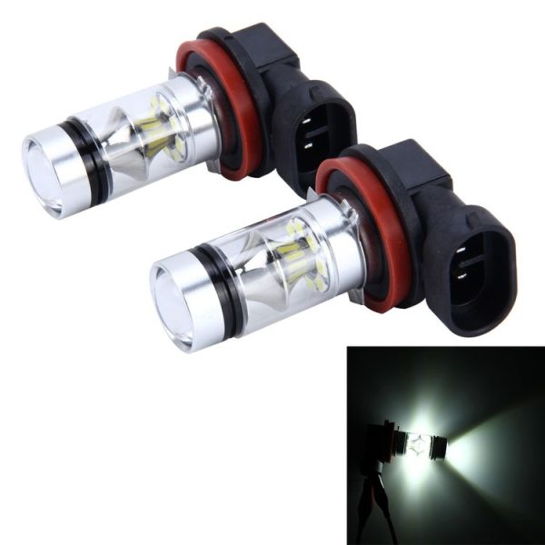 2 PCS H8 / H11 10W 500LM 6000K 20SMD-2835 LEDs Car Fog Lights, DC 12V (White Light)