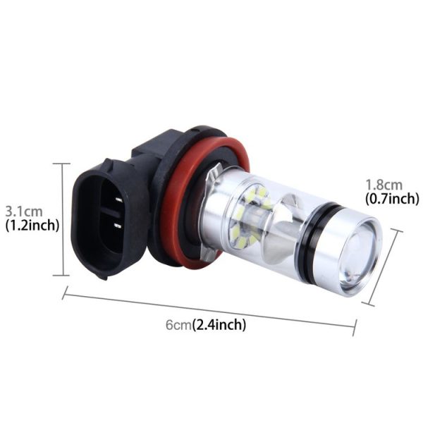 2 PCS H8 / H11 10W 500LM 6000K 20SMD-2835 LEDs Car Fog Lights, DC 12V (White Light) - Image 5
