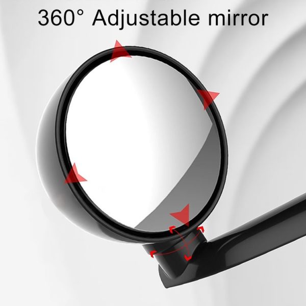 3R-095 Auxiliary Rear View Mirror Car Adjustable Blind Spot Mirror Wide Angle Auxiliary Rear View Side Mirror for Right Mirror (Black) - Image 6