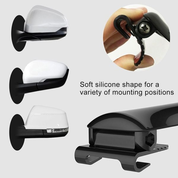3R-095 Auxiliary Rear View Mirror Car Adjustable Blind Spot Mirror Wide Angle Auxiliary Rear View Side Mirror for Right Mirror (Black) - Image 7