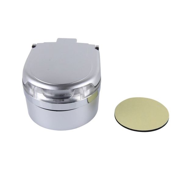 SHUNWEI SD-1201 Mini Portable Car Ashtray Blue LED Light for Dashboard Cigar Cigarette (Silver) - Image 5