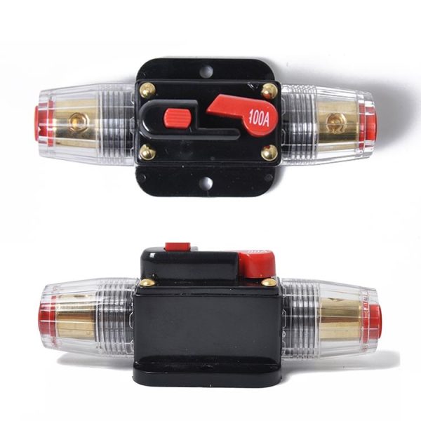 DC 12-24V Car Circuit Breaker Stereo Audio Fuse Holder Insurance 100A Fuse - Image 3