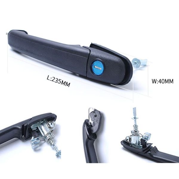 Car Front Door handle 6N0837207C, 66N0837207D + 2 Keys for Volkswagen Polo 1994-2001 / Sharan 1995-2010 / Ford Galaxy 1995-2015 / Seat Alhambra 1996-2010 - Image 5