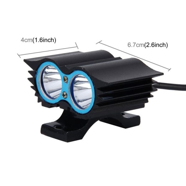 Owl Shape 20W 2000 LM 6000K Motorcycle Headlight Lamp with 2 COB Lamps and LED Projector Lens, DC 12-80V (White Light) - Image 2