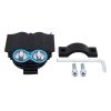 Owl Shape 20W 2000 LM 6000K Motorcycle Headlight Lamp with 2 COB Lamps and LED Projector Lens, DC 12-80V (White Light) - Image 4
