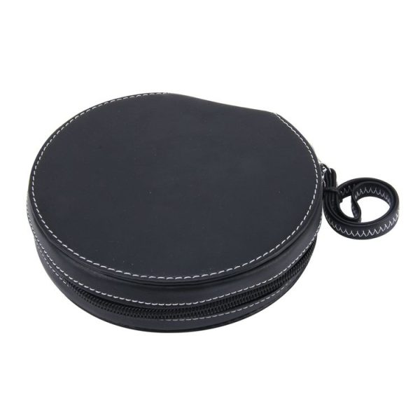 20 CD Disc Storage Case Leather Bag Heavy Duty CD / DVD Wallet for Car, Home, Office and Travel (Black) - Image 2