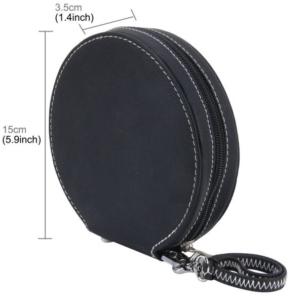 20 CD Disc Storage Case Leather Bag Heavy Duty CD / DVD Wallet for Car, Home, Office and Travel (Black) - Image 3