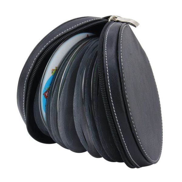 20 CD Disc Storage Case Leather Bag Heavy Duty CD / DVD Wallet for Car, Home, Office and Travel (Black) - Image 5