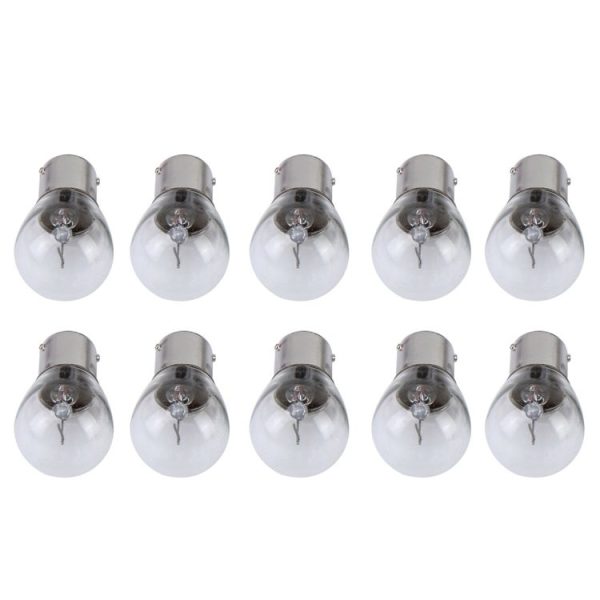10 PCS 1156 / BA15S 3W Car Turn Light with Glass Shell, DC 12V (Warm White) - Image 2