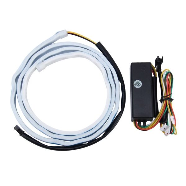 1.2m Car Auto Waterproof Universal Four Color Rear Flowing Light Tail Box Lights with Tail Light Controller, Ice Blue Light Driving Light, White Light Reversing Light, Red Light Brake Light, Yellow Light Turn Signal Light, LED Lamp Strip Tail Decoration - Image 4
