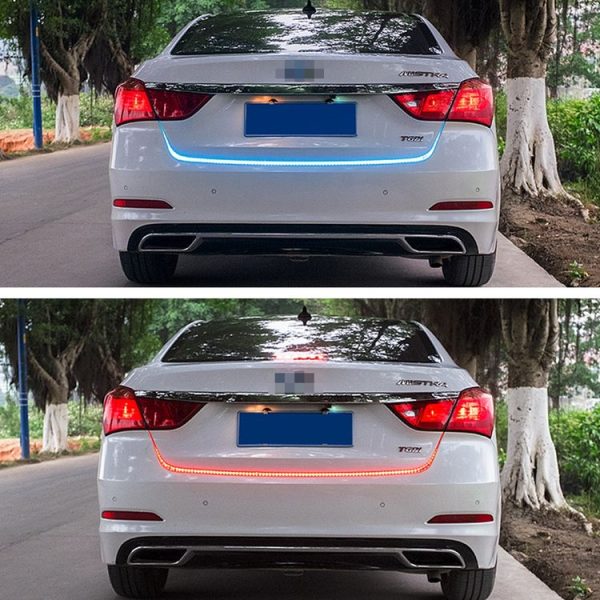 1.2m Car Auto Waterproof Universal Four Color Rear Flowing Light Tail Box Lights with Tail Light Controller, Ice Blue Light Driving Light, White Light Reversing Light, Red Light Brake Light, Yellow Light Turn Signal Light, LED Lamp Strip Tail Decoration - Image 7