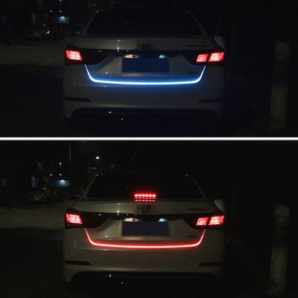 1.2m Car Auto Waterproof Universal Four Color Rear Flowing Light Tail Box Lights with Tail Light Controller, Ice Blue Light Driving Light, White Light Reversing Light, Red Light Brake Light, Yellow Light Turn Signal Light, LED Lamp Strip Tail Decoration - Image 8