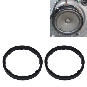 2 PCS 6.5 inch Car Auto ABS Loudspeaker Base Protection Solid Cover Holder Mat, Inner Diameter: 14.5cm