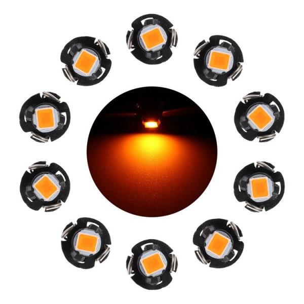 10 PCS 0.5W T3 Instrument Panel LED Light Dashboard Indicator Lamp Bulb (Yellow Light)