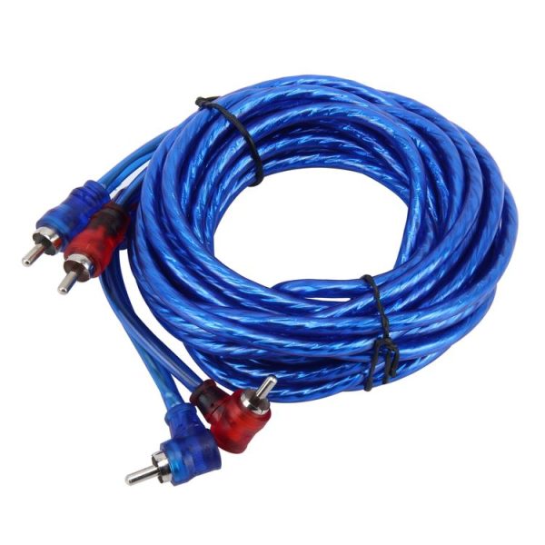 4.5m Car Auto PU Wrapped Audio Stereo Cable OFC 2RCA to 2RCA Jack Audio Cable Male to Male RCA Aux Cable - Image 2