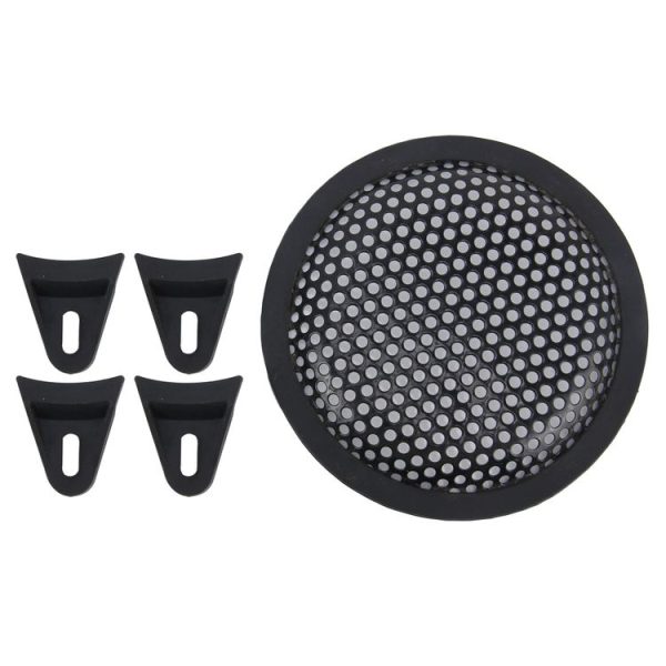 5 inch Car Auto Metal Mesh Black Round Hole Subwoofer Loudspeaker Protective Cover Mask Kit with Fixed Holder - Image 5