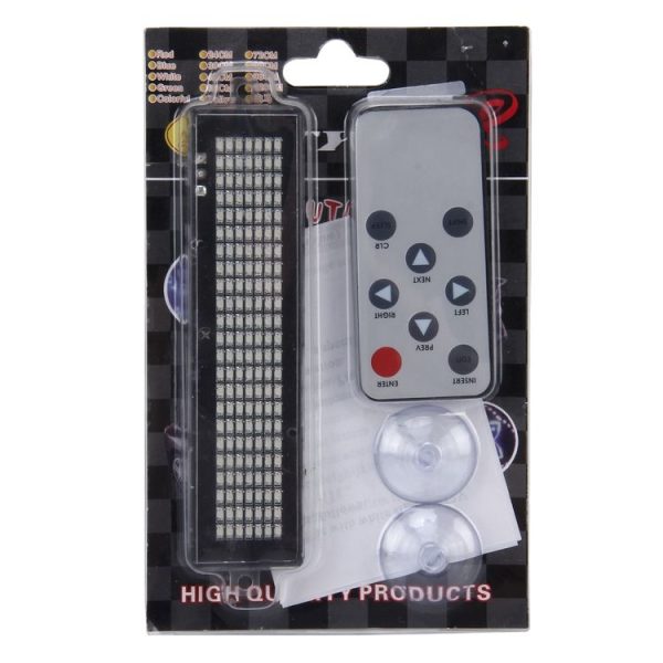 DC 12V Car LED Programmable Showcase Message Sign Scrolling Display Lighting Board with Remote Control (Blue Light) - Image 6