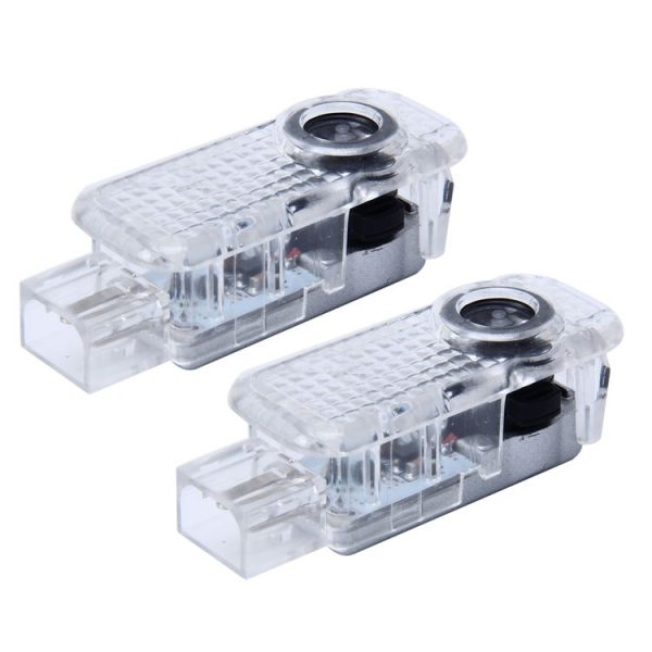 2 PCS LED Car Door Welcome Logo Car Brand 3D Shadow Light for Audi - Image 2