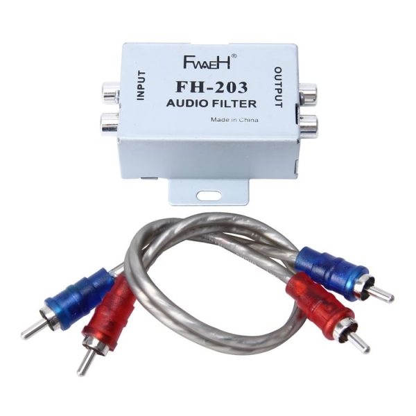 FH-203 12V Vehicle Car Audio Amplifier Noise Filter RCA Plug Loop Isolator for DVD Stereos - Image 5