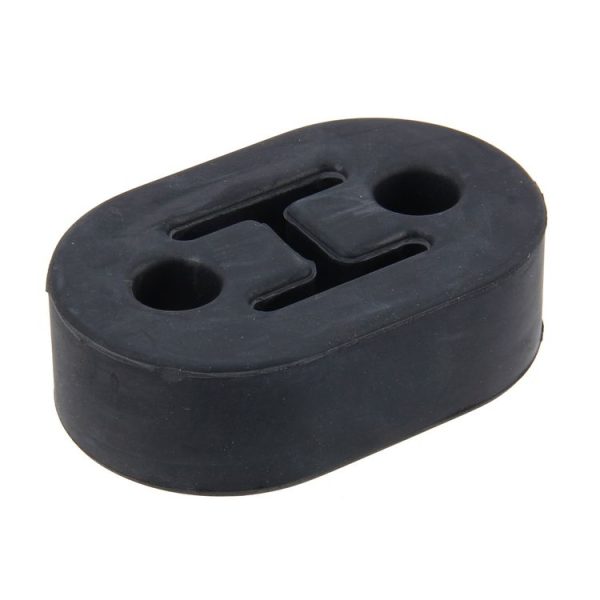 Universal Car Two Holes Adjustable Rubber Mounting Bracket Exhaust Tube Hanging Rubber Tube Car Exhaust Pipe Hanging Shackle Hanging Exhaust Hanging From Ear (Black) - Image 2