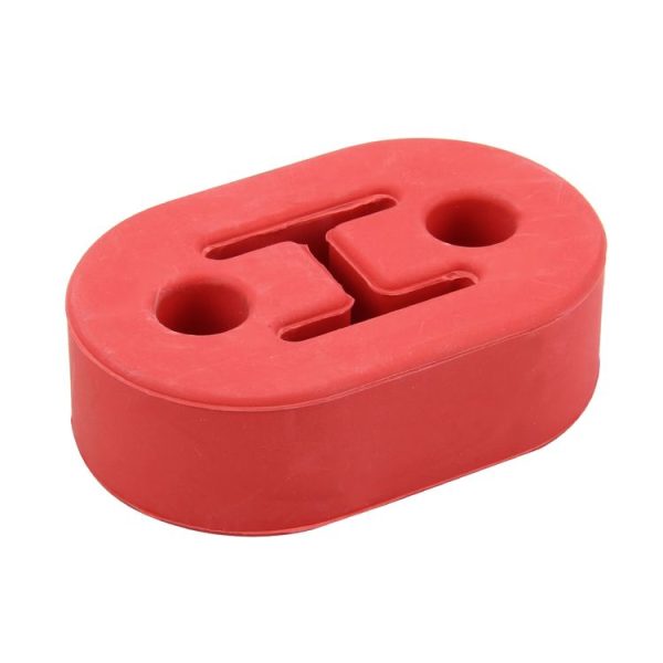 Universal Car Two Holes Adjustable Rubber Mounting Bracket Exhaust Tube Hanging Rubber Tube Car Exhaust Pipe Hanging Shackle Hanging Exhaust Hanging From Ear (Red) - Image 2