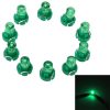 10PCS 2W T3 Wedge Instrument Panel LED Light Dashboard Gauge Cluster Indicator Lamp Bulb (Green Light)