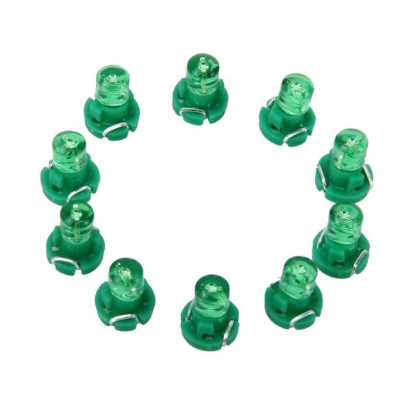 10PCS 2W T3 Wedge Instrument Panel LED Light Dashboard Gauge Cluster Indicator Lamp Bulb (Green Light) - Image 2