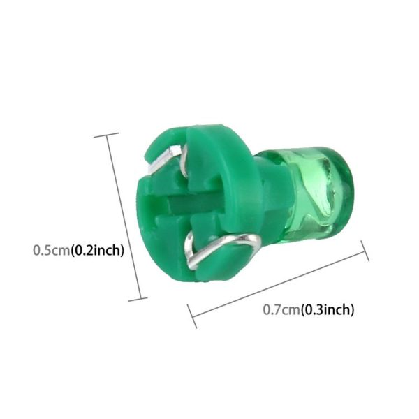 10PCS 2W T3 Wedge Instrument Panel LED Light Dashboard Gauge Cluster Indicator Lamp Bulb (Green Light) - Image 3