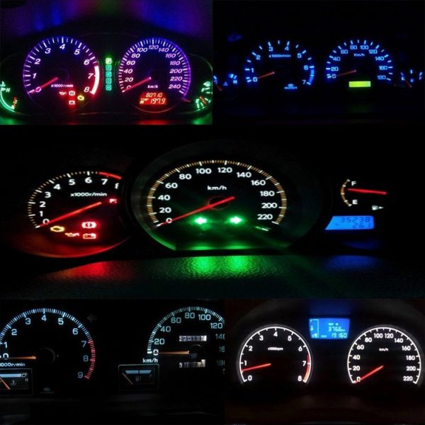 10PCS 2W T3 Wedge Instrument Panel LED Light Dashboard Gauge Cluster Indicator Lamp Bulb (Green Light) - Image 6