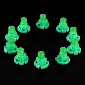 10PCS 2W T4.2 Wedge Instrument Panel LED Light Dashboard Gauge Cluster Indicator Lamp Bulb (Green Light)