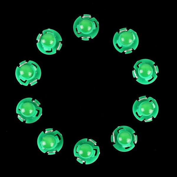 10PCS 2W T4.2 Wedge Instrument Panel LED Light Dashboard Gauge Cluster Indicator Lamp Bulb (Green Light) - Image 5