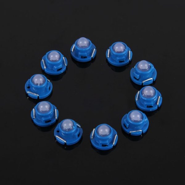 10PCS 2W T4.7 Wedge Instrument Panel LED Light Dashboard Gauge Cluster Indicator Lamp Bulb (Blue Light) - Image 2