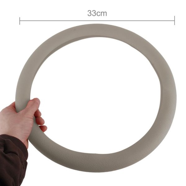 Crocodile Texture Universal Rubber Car Steering Wheel Cover For 34-48cm Wheel (Black) - Image 5