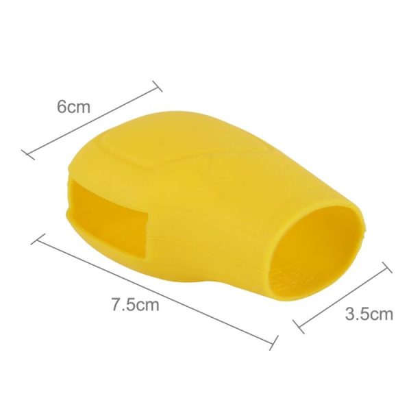 Rubber Car Hand Brake Head Cover Shift Knob Gear Stick Cushion Cover Car Accessory Interior Decoration Pad (Yellow) - Image 4