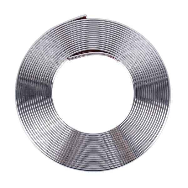 2m High Quality Car Headlight External Frame Decorative Strip Car Wheel Hub Trim Mouldings Shining Decoration Strip Automobile Network Decorative Strip (Silver) - Image 2