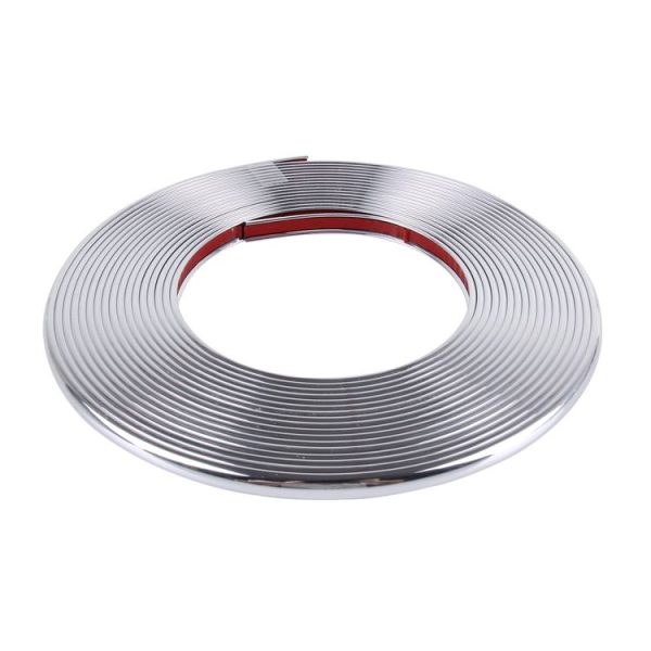 2m High Quality Car Headlight External Frame Decorative Strip Car Wheel Hub Trim Mouldings Shining Decoration Strip Automobile Network Decorative Strip (Silver) - Image 4