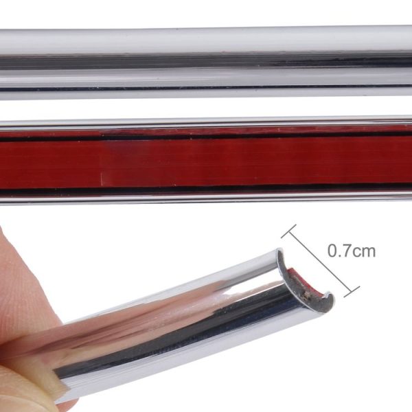 2m High Quality Car Headlight External Frame Decorative Strip Car Wheel Hub Trim Mouldings Shining Decoration Strip Automobile Network Decorative Strip (Silver) - Image 5