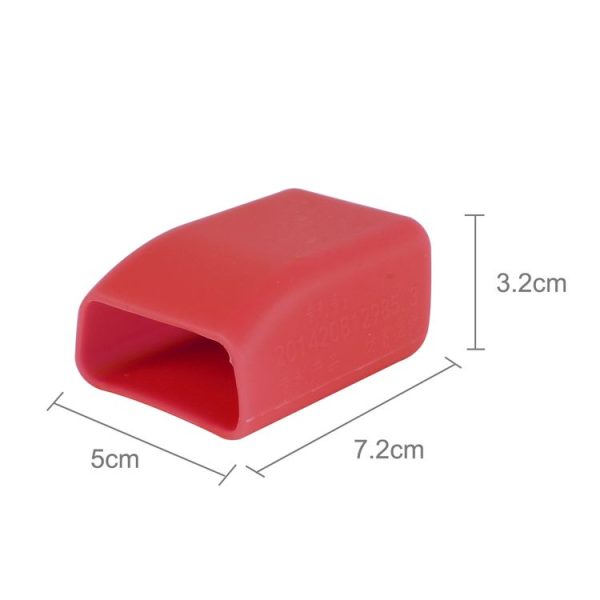 Safe Rubber Car Seat Belt Clips Locking Buckles Protective Cover (Red) - Image 6