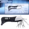 9 in 1 Digital Tire Pressure Gauge Multi-function Safety Hammer with Swiss Style Army Knife, Flashlight and Red Safety Light, Outdoor Tool Kit - Image 5