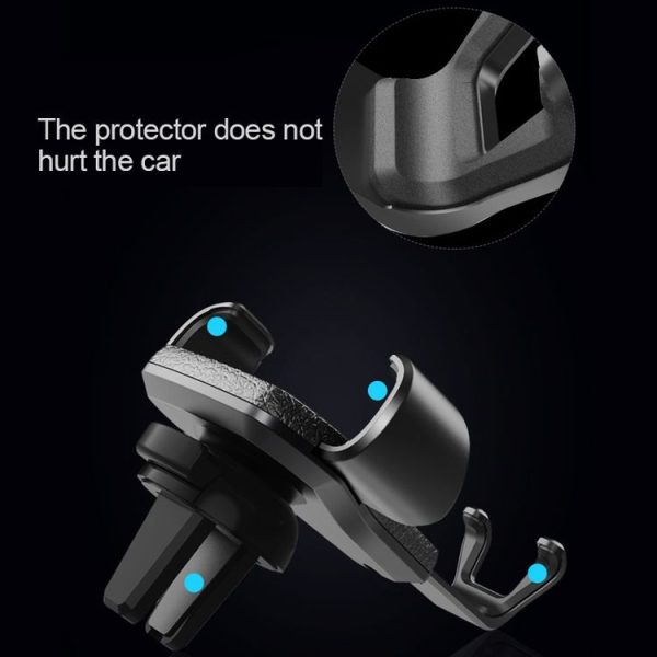 Litchi Texture Gravity Car Mount Phone Holder (White) - Image 10