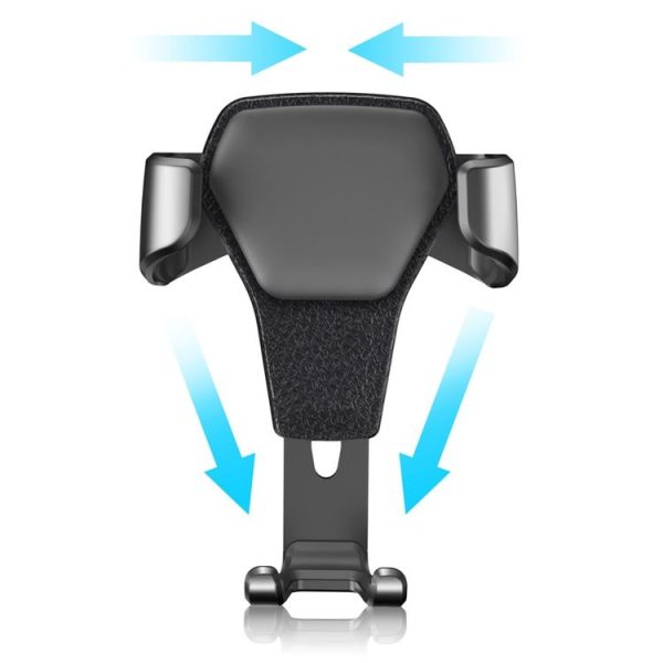 Litchi Texture Gravity Car Mount Phone Holder (White) - Image 3