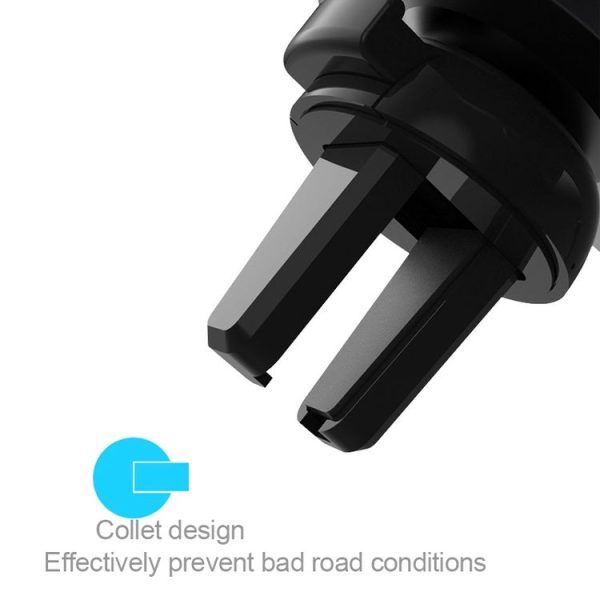 Litchi Texture Gravity Car Mount Phone Holder (White) - Image 5