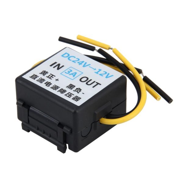 DC 24V to 12V Car Power Step-down Transformer, Rated Output Current: 3A - Image 2