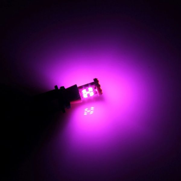 2 PCS T10 5W 27 SMD-3014 LEDs Car Clearance Light Lamp, DC 12V (Pink Light) - Image 5
