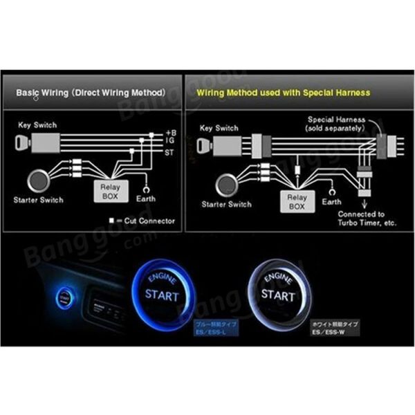 One-button Start Starter Switch with Illumination Engine Start Pivot Illumination Starter with Blue Lighting - Image 7