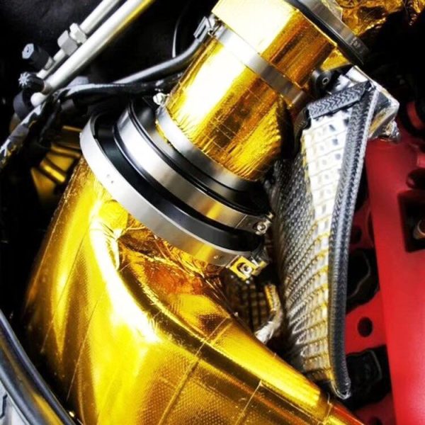 5m Exhaust Wrap Auto Motor Exhaust Heat Shield Aluminum Foil Paper Heat Resistant Wrap (Gold) - Image 8