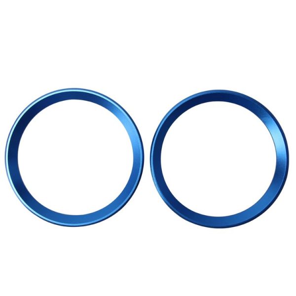 2 PCS Car Logo Decorative Circle Steering Wheel Decoration Ring Sticker Logo Car Styling Modification Car Front Logo Ring Decoration Rear Cover Trim Hood Emblem Rings for BMW 5 Series (Blue) - Image 2